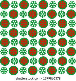 Ilustración del patrón navideño con copos de nieve aislados. Feliz Navidad y Feliz Año Nuevo, vacaciones de invierno, ilustración vectorial. Perfecto para tarjetas de felicitación, papel tapiz, papel de regalo, web 