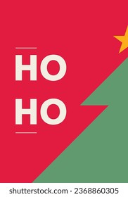 illustration of a Christmas poster design with a tree