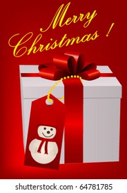 Illustration of a Christmas present box
