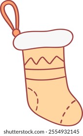  illustration of Christmas Sock Hand drawn