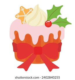 Illustration with Christmas sweets. Sweets for the Christmas table. Vector illustration.