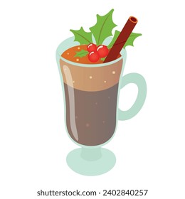 Illustration with Christmas sweets. Sweets for the Christmas table. Vector illustration.