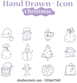 Illustration of Christmas theme icons vector art