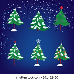 The illustration of  christmas tree