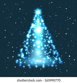 Illustration of christmas tree.