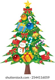 It is an illustration of a Christmas tree