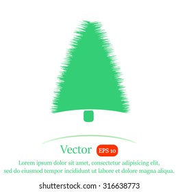 Illustration of Christmas tree. 