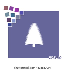 Illustration of Christmas tree. 