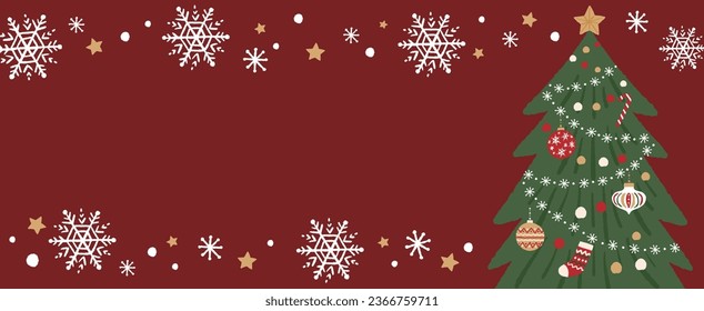 illustration of Christmas tree
 background 