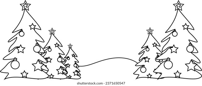 Illustration christmas tree and decorations eps 10