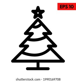 Illustration of christmas tree icon
