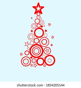 Ilustración árbol de navidad aislado fondo para ideas de decoración