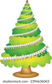 illustration of christmas tree vector design 