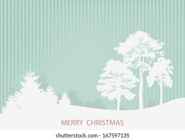 Illustration with the Christmas wood.