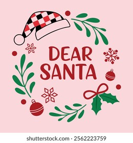 Illustration of a Christmas wreath