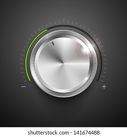 illustration of chrome knob for adjustment