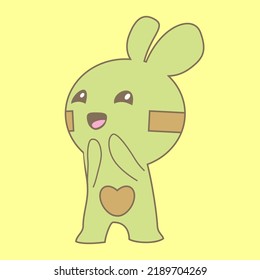 illustration of chubby bunny, can be applied to any artwork, printed, and many other stuff.