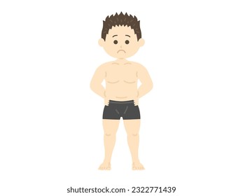 An illustration of a chubby man.