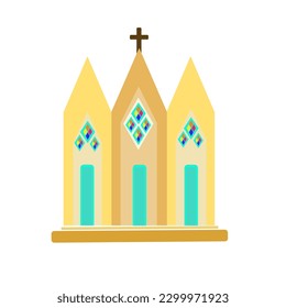 illustration of church for landmark or commercial