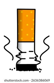 Illustration of a cigarette butt