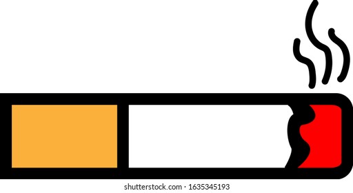 illustration of cigarette icon design vector