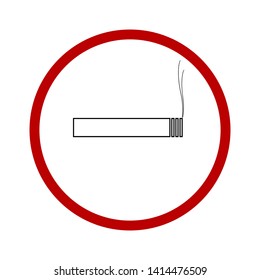 Illustration of a cigarette sign for smoking
