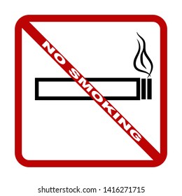 Illustration of a cigarette sign for smoking