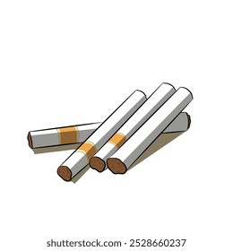 Ilustración de palitos de cigarrillo – Vector realista del concepto de tabaco