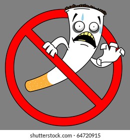 illustration of a cigarette, which was banned