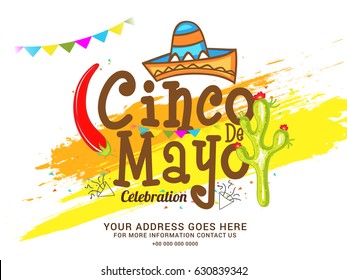 Illustration des Cinco de Mayo Feierlichkeiten Hintergrund.