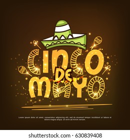 Illustration Of Cinco De Mayo Celebration Background.