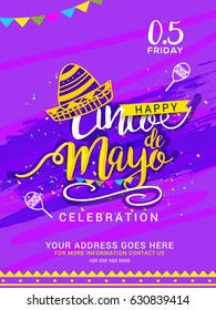 Illustration Of Cinco De Mayo Celebration Background.