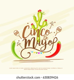 Illustration Of Cinco De Mayo Celebration Background.