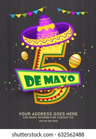 Illustration Of Cinco De Mayo Celebration Background.