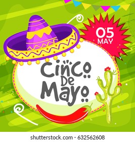 Illustration Of Cinco De Mayo Celebration Background.