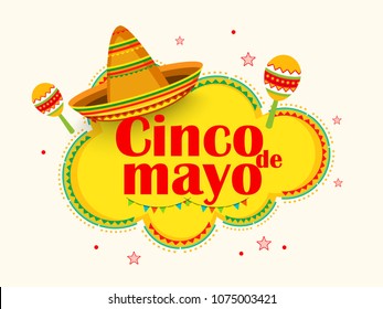 Illustration Of Cinco De Mayo Greeting Card Background.