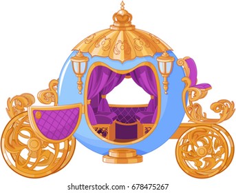 Illustration of Cinderella fairy tale carriage  svg