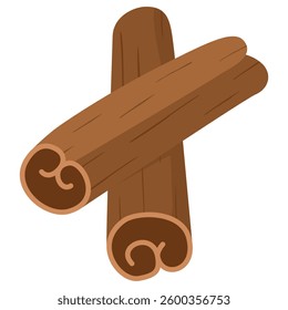 Illustration of cinnamon herb spices 