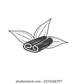illustration of cinnamon, a type of spice obtained from the bark of trees of the genus Cinnamomum.