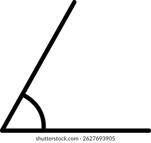 Ilustração de um ângulo de arco de círculo