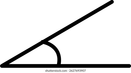 Ilustração de um ângulo de arco de círculo
