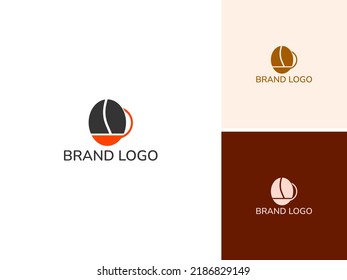 ILLUSTRATION KREISKAFFEE BEAN LOGO DESIGN VEKTOR GUT FÜR KAFFEE SHOP, MARKENKAFFEE