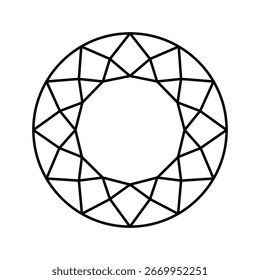 The Illustration of Circle Diamond