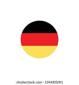 Illustration circle German color flag simple logo vector icon