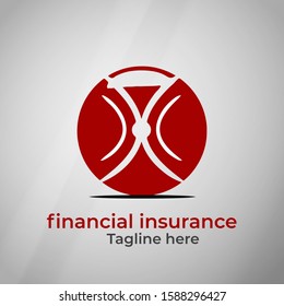 Illustration of circle logo with gradient for shop or business and company