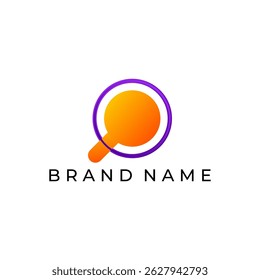 ILUSTRACIÓN CÍRCULO NARANJA COLOR PÚRPURA DEGRADADO. TECH LOGO ICON PLANTILLA SIMPLE ELEMENTO DE DISEÑO VECTOR