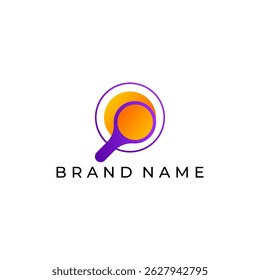ILLUSTRATION CIRCLE ORANGE PURPLE GRADIENT COLOR. TECH LOGO ICON TEMPLATE SIMPLE DESIGN ELEMENT VECTOR