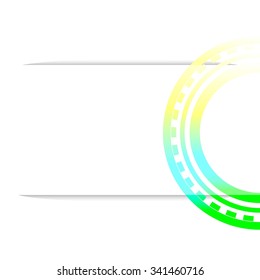 Illustration circle pattern on a white the background
