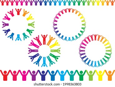 Illustration of a circle of people