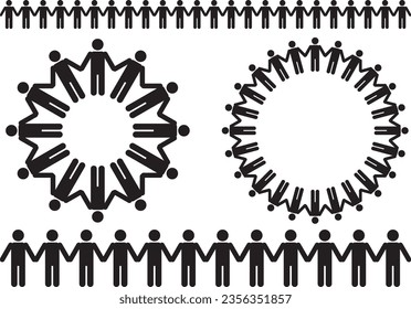 Illustration of a circle of people